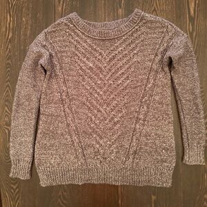 American Eagle Outfitters Brown Crew Neck Cable Knit Sweater women’s small